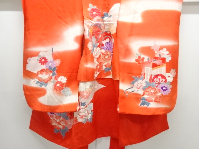 JAPANESE KIMONO / ANTIQUE KIMONO / SILK / FLOWER DRUM